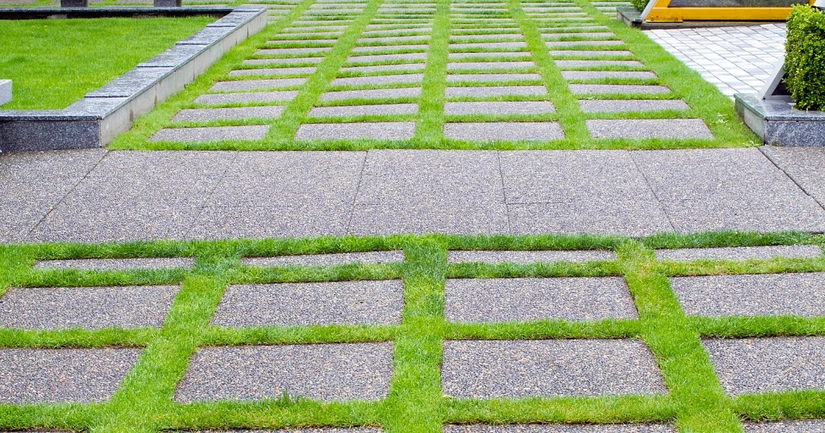 pavers with grass in between — featured image