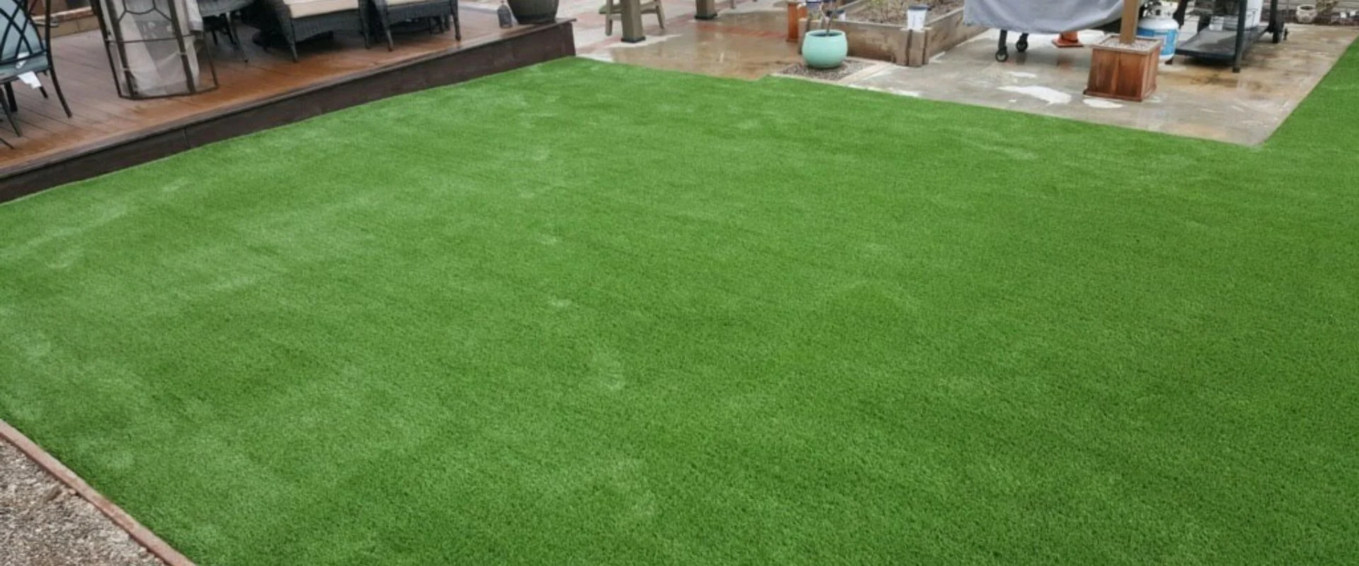 Just installed artificial fake grass turf