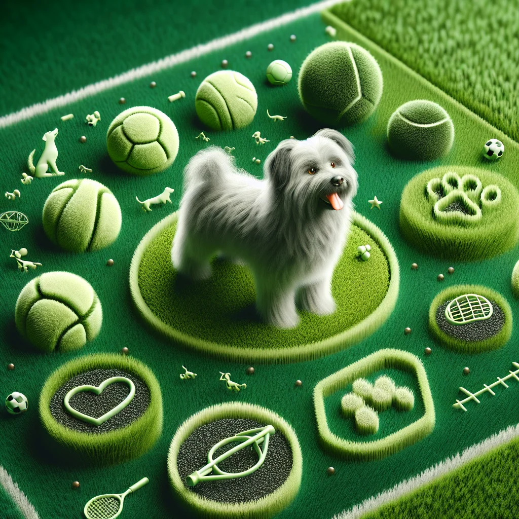 Dog enjoying artificial turf